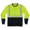 Ergodyne Long Sleeve Hi-Vis Shirt, 100% polyester, Lime, 10XL-Long 8281BK - alternate 1